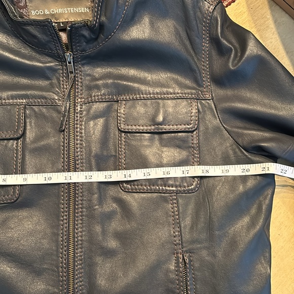Bod & Christensen Leather Jacket Size L - Picture 15 of 16